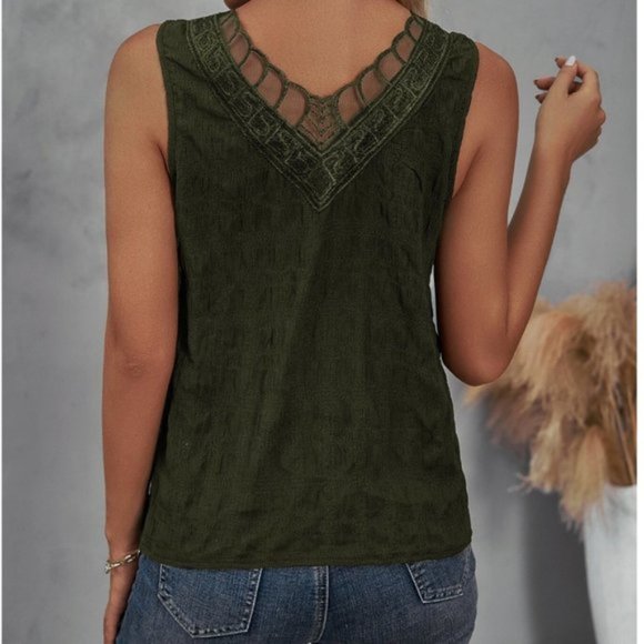 Boho Flower Lace Insert Blouse - Picture 2 of 6